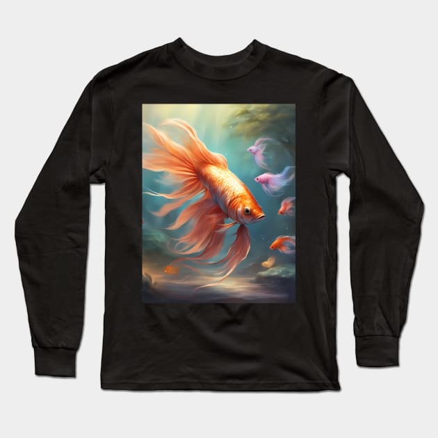 Intimate Fishy Friends Long Sleeve T-Shirt by animegirlnft